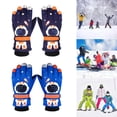 thumbnail image 2 of Guantes De Nieve Para Niños, Guantes De Nieve Forrados Con Forro Polar Para Invierno, Guantes De Esquí A Prueba De Viento Con Pantalla Táctil Para Niñas Y Niños, Guantes De Nieve Para Niños Minnieouse AP006639-08, 2 of 6