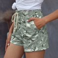 thumbnail image 3 of Flmaly shorts for women with Pockets Water Resistant Women Camouflage Print Solid Color Casual Elastic Waist Pocket Shorts Pants for Women Walking Athletic Workout, 3 of 5
