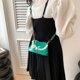 thumbnail image 1 of Y2K Bolso tipo cubo con perlas de imitación metálicas para mujer Bolsos cruzados con correa para el hombro (verde), 1 of 7
