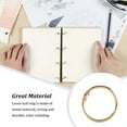 thumbnail image 2 of kurtrusly 50 Pieces Metal Binder Rings Albums Loose-leaf Book Hoops for Home Notepad Cards Scrapbook Craft Office Binding Gold inner 25mm, 2 of 9