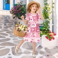 thumbnail image 6 of Girls Short Sleeve A-Line Dress Cherry Pattern with Bows Play Dress Sizes 7-8T, 6 of 8
