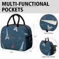 thumbnail image 6 of Lunch Bag Women Insulated Lunch Box Reusable Leakproof Large Cooler Tote for Healthy Eating Enthusiasts with Side Pockets for Work Office Picnic Eiffel Tower, 6 of 7