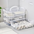thumbnail image 2 of Typpkmm Extra Large 4-Tier Stackable Storage Box with Lid Clear Plastic Organizer, 2 of 6