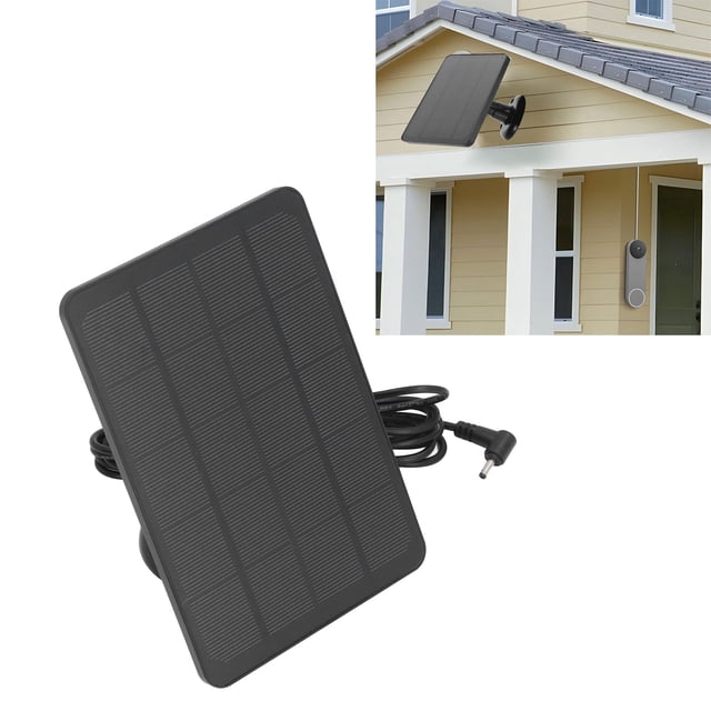 Panel Solar Para Anillo, Para Stick Up 2nd 3rd Video Timbre Fuente De Alimentación Para Foco Cámara Batería Con Cable Cargador De 9.8 Pasteles, Cargador De Batería De Montaje