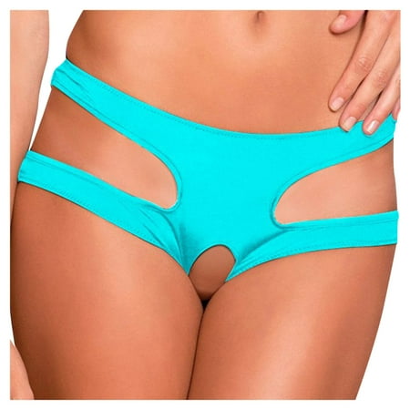 

Rovga Women Panties Females Solid Panty Blue G Strings Thongs 1 Pcs
