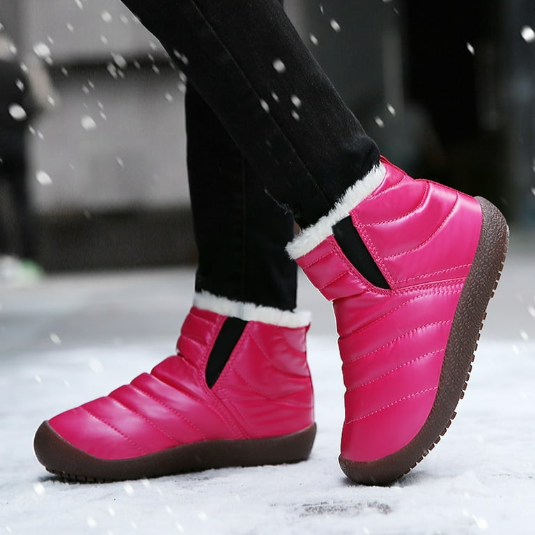 YAYUBA Kids Snow Boots Size 3,Girls Winter Snow Boots Comfortable