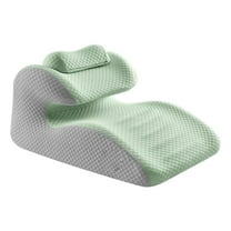 Ventilated Foam Lumbar Support Pillow GERD Relief Cushion Breathable Orthopedic Back Rest for Reflux Comfort(Green)