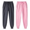 thumbnail image 4 of Lmnyox 2 Pack Winter Sweatpants for Women Fleece Lined Yoga Joggers Athletic Running Pants with Pocket Plus Size, 4 of 7