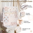thumbnail image 4 of DAKIMOE Bible Cover Case for Women Bible Bag with Durable Handle Quilted Carrying Book Case Church Bag Bible Study Supplies Accessories Gift for Mother Lady Women, Patched Flower, 4 of 7
