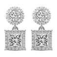thumbnail image 3 of Diamond Double Halo Earring | 8 Ct IGI Certified Prcess Shape Lab Grown Diamond Dangle | 14K White Gold | Sasha Double Halo Lab Diamond Earring | FG-VS1-VS2 Quality | Friendly Diamonds, 3 of 5