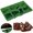 Green, variant on 8 Cavities Christmas Element Pattern Silicone Cookies Biscuit Mold, Reusable DIY Jelly Chocolate Mold, Ice Cube Tray Wax Melt Molds(1pcs Green)