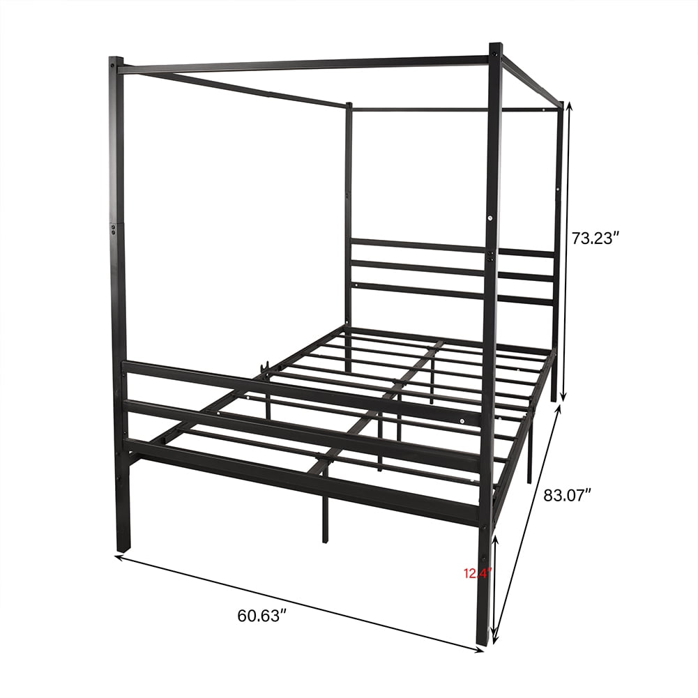 Private Jungle Metal Canopy Bed Frame, Modern Platform Bed Mosquito Net Bed Frame, Queen Private Jungle Metal Canopy Bed Frame, Modern Platform Bed Mosquito Net Bed Frame, Queen