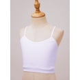 thumbnail image 3 of MSemis Kids Girls Ribbed Copped Vest Tops for Girls Dance Yoga Sports Bras Camisole Underwear Light Purple M, 3 of 7