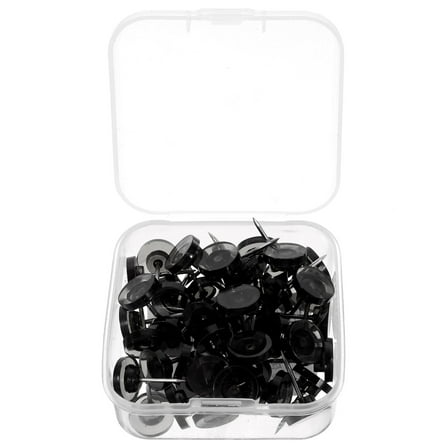HOKARUA Plastic Black Thumb Tacks 1 Box 0.06 lb