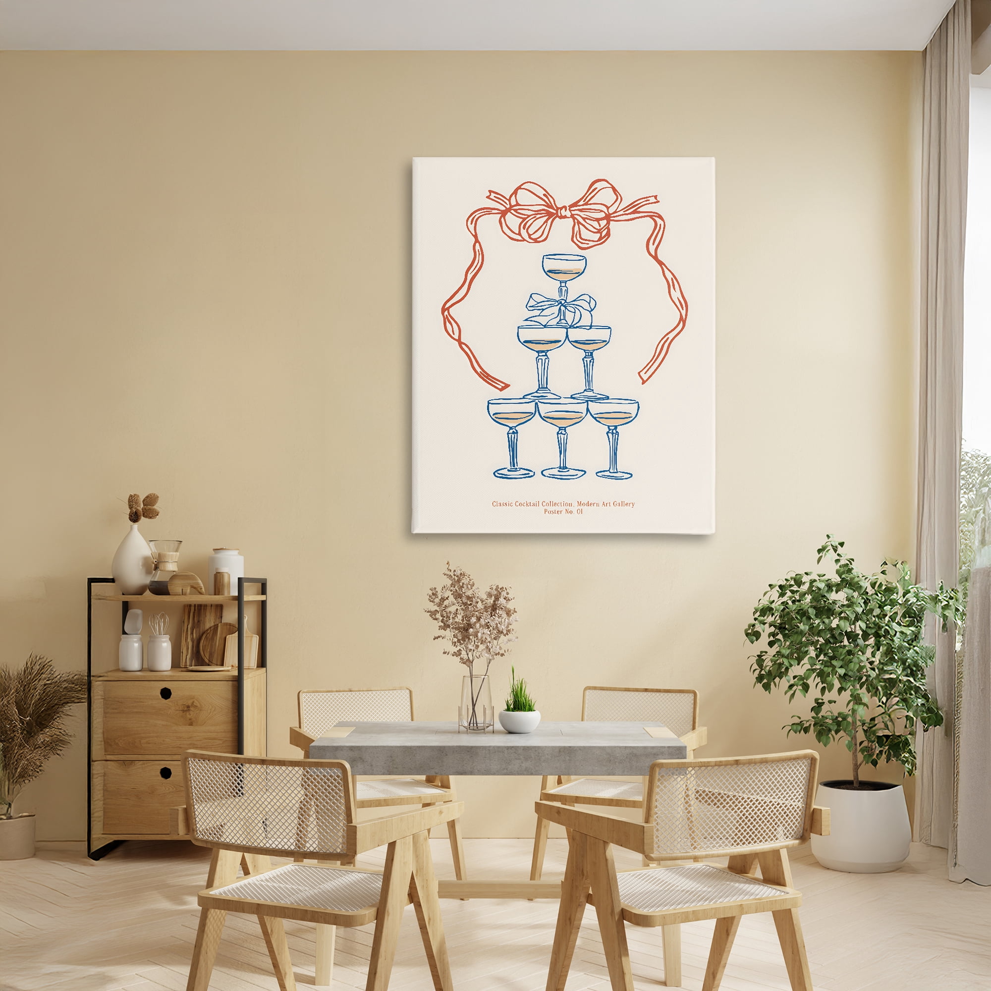 Stupell Industries Classic Cocktail Tower Canvas Wall Art, design by The Prints Vibe