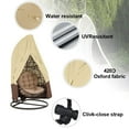 thumbnail image 2 of Lapalife Paito Egg Chair Cover with Zipper, 75"x 45" Waterproof 420D Durable Wicker Egg Swing Chair Covers Patio Hanging Chair Cover, Beige, 2 of 7