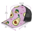 thumbnail image 2 of Disketp Different Avocados Print Trucker Hat Men Women - Mesh Baseball SnapBack Cap, 2 of 7