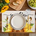 thumbnail image 4 of Sunflowers Placemats Set of 12, Farmhouse Bees Vintage Sunshine Summer Placemats for Dining Table, Place Mats for Kitchen Tabletop, Waterproof Wipeable Dining Table Mats Set, 4 of 9