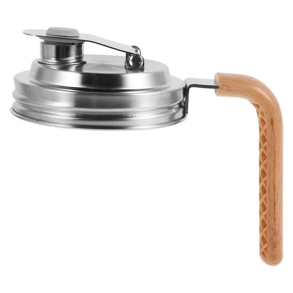 2pcs Wide Mouth Mason Jar Stainless Steel Pour Spout Lid and Handle Leak-Proof Flip Cap Canning Jar Flip Cap Top Lid for Homemade Drinks and Storage