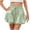 Mint Green, variant on Lenpel Women's Flowy Shorts Trendy Boho Elastic High Waisted Pleated Ruffled Tiered Mini Skorts Summer Casual Shorts