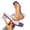 Purple, variant on Womens Clear Square Toe Block Heel Slides Transparent One Band Chunky Heel Summer Trendy Comfort Slippers