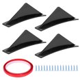 thumbnail image 2 of Rear Bumper Diffuser, 4pcs Universal ABS Rear Bumper Spoiler Kit Car Spoiler Rear Spoiler with Screw Automobile Accessory, 2 of 7