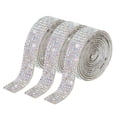 thumbnail image 1 of Unique Bargains 3Roll 1 Yard 8mm Self Adhesive Crystal Rhinestone Ribbon for Crafts Project, Colorful,White, 1 of 5