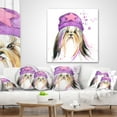 thumbnail image 4 of Designart Cute Dog with Starred Hat - Animal Throw Pillow - 12x20, 4 of 5