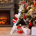 thumbnail image 4 of 2024 Muñeco de Papá Noel trepando escalera con música Adornos para árbol de Navidad Decoraciones para el hogar 2025 Navidad Año Nuevo Regalo para niños, 4 of 5