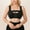 Black, variant on Front Closure Bra for Women Wireless Thin Cup with Side Elastic Shaping Adjustable Straps and Double Layer Back Design for Support and Comfort
