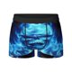 thumbnail image 2 of Calzoncillos tipo bóxer de seda con diseño de calavera de fuego para hombre, calzoncillos tipo bóxer para hombre, 2 of 5