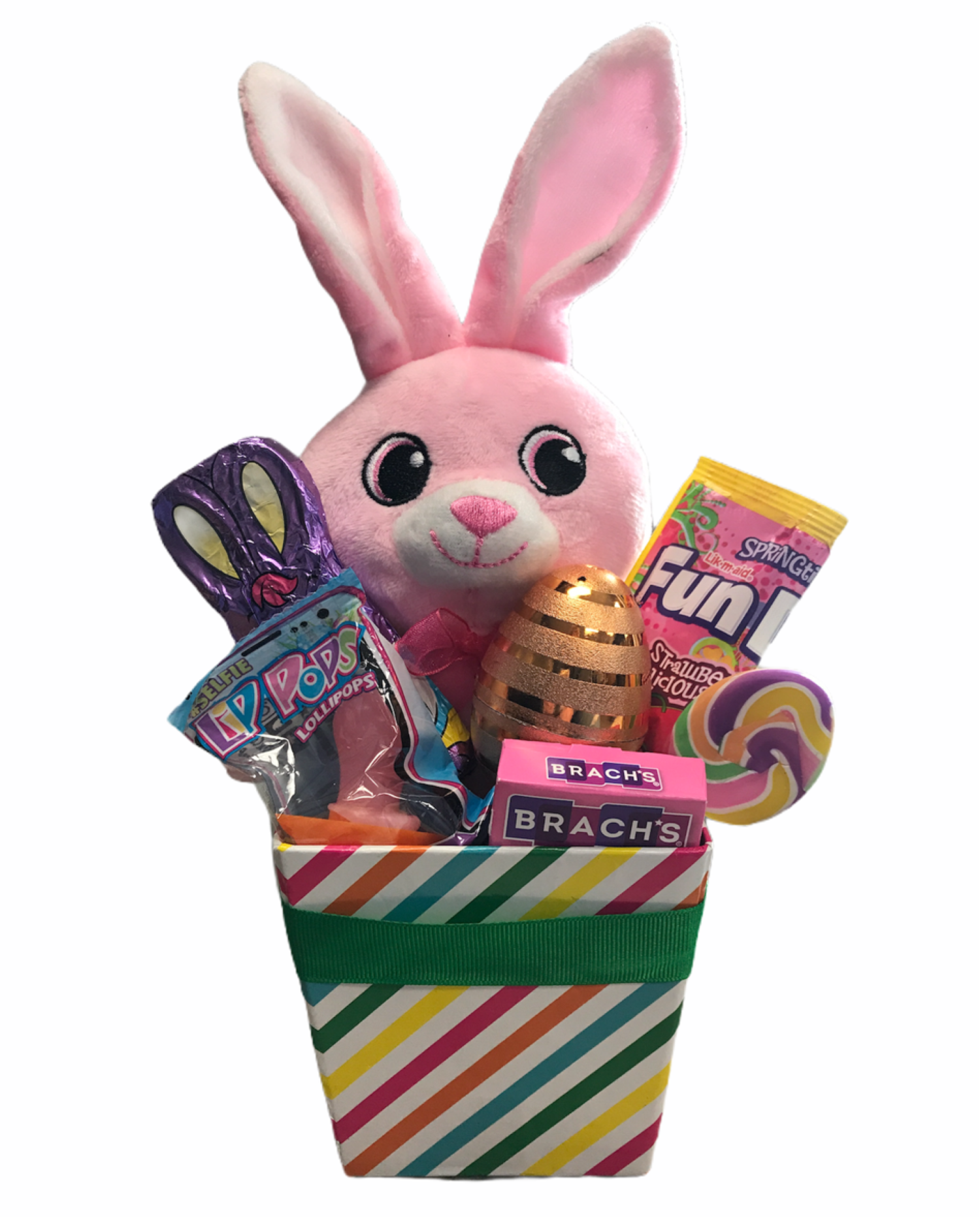 Mini Happy Easter Bunny Kids Gift Basket Prefilled Variety of Candy