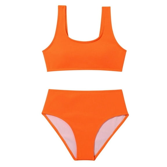 GYRATEDREAM Girls' Summer Bikini Two-Piece Swimsuit Set with UPF 50 Sun Protection Quick-Dry Bathing Suit, Stylish & Comfortable Swimwear for Beach & Pool for 7-14Y