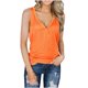 thumbnail image 1 of Gibobby Blusas y chalecos sin mangas con cuello en V y botones de color sólido sueltos informales para mujer(Naranja,XG), 1 of 5