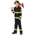thumbnail image 2 of Kids Black Uniform Firefighter Costume, 2 of 4
