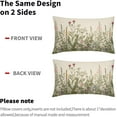 thumbnail image 4 of Spring Pillow Covers 12x20 Set of 2 Sage Green Floral Wild Flower Plant Vintage Botanical Print Decorative Lumbar Throw Pillow Cases Rectangle Outdoor Seasonal Farmhouse Decor for Sofa Couch Bed, 4 of 6