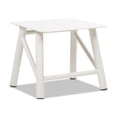 thumbnail image 4 of Atlas 19.5" Square Outdoor Patio Side Table Light Beige Gray Aluminum, 4 of 10