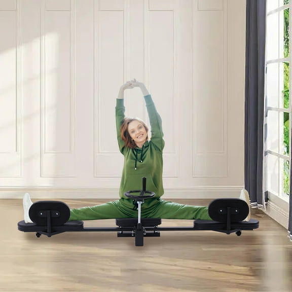 ToppiJoy Black Leg Stretcher, 220LBS Splits Machine for Flexibility Kids Adults, Heavy Duty Steel Frame Leg Stretching Training Machine for Home Gym