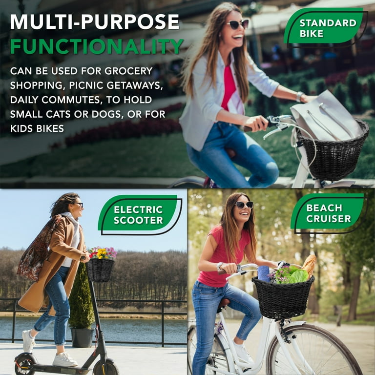 ProSource Nantucket Bike Basket Black Walmart