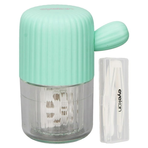 Contact Lens Cleaning Box, Mini Portable Contact Lens Cleaning Case for Daily Use, Green
