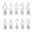 thumbnail image 1 of 10-Piece LED Birthday Number Candles Set, Transparent Reusable Light-Up Digital Cake Topper for Party Decorations, Luminous Glow for All Ages, Assorted Numbers 0-9, 1 of 6