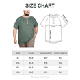 thumbnail image 6 of GIRUNS Big and Tall Henley Shirts for Men Short Sleeve Cotton Casual T Shirt with Button Placket Blue 1X, 6 of 6
