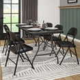 thumbnail image 2 of Plastic Development Group Indoor Metal Padded Vinyl Folding Chair, Black (4Pack), 2 of 10