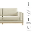 thumbnail image 3 of Modway Roscoe 81 inch Fabric Sofa in White, 3 of 10