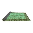 thumbnail image 2 of Ahgly Company Indoor Square Oriental Turquoise Blue Traditional Area Rugs, 4' Square, 2 of 4