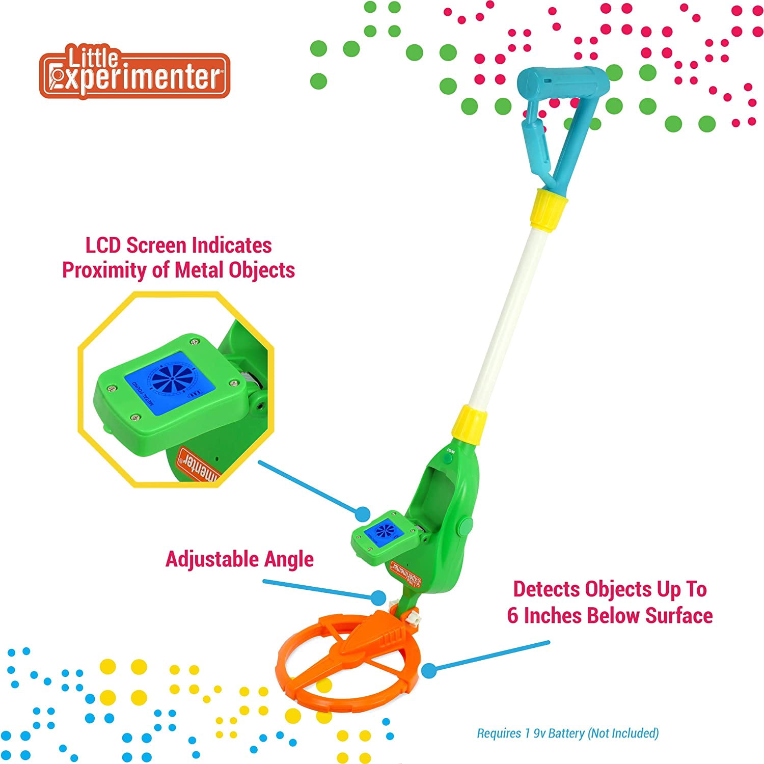 Little Experimenter Child Metal Detector with LCD Screen, Outdoor Activity Toys for Kids