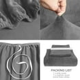 thumbnail image 6 of Unique Bargains 1-Piece Solid Transitional Stretch Slipcover Gray Sofa, 6 of 8