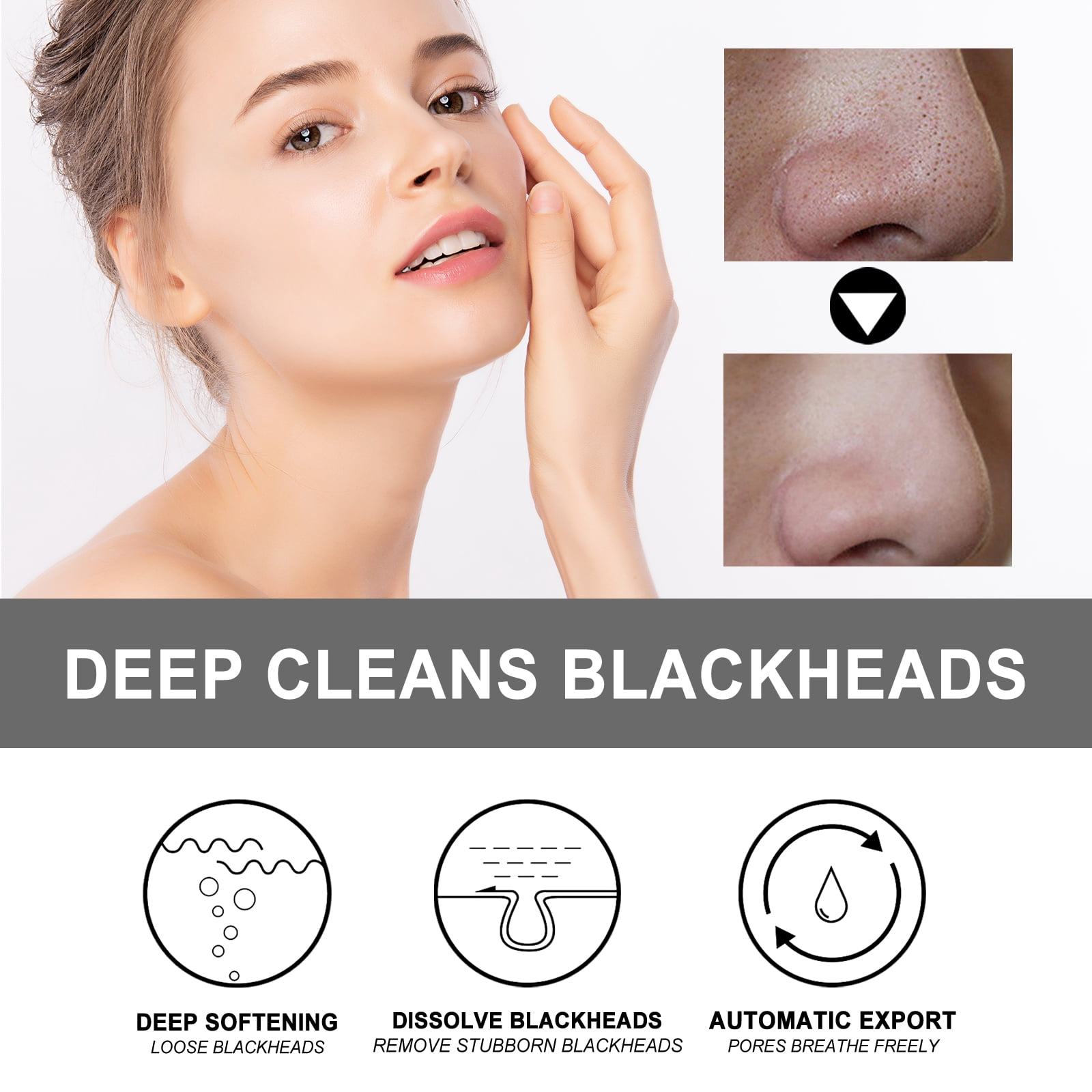 Alvantor Blackhead Remover Nose Plants Pore Strips for Deep Cleansing, Shrinking Pores, 1oz