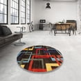 thumbnail image 3 of Ahgly Company Indoor Rectangle Abstract Red Oriental Area Rugs, 5' x 7', 3 of 6