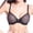 Black, variant on Women's Mesh Bras Unlined Wireless Non Padded See Through Plunge Bralettes Soft Supportive Bras